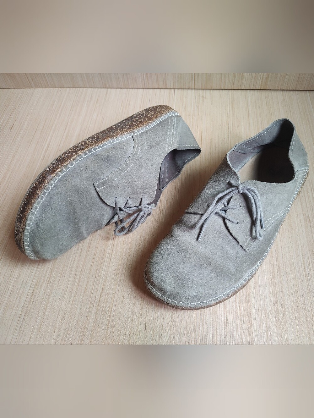 Birkenstock Gary Lace Up Sneakers Flats Slip On Suede Grey 12 EUR 45 Shoes Men's